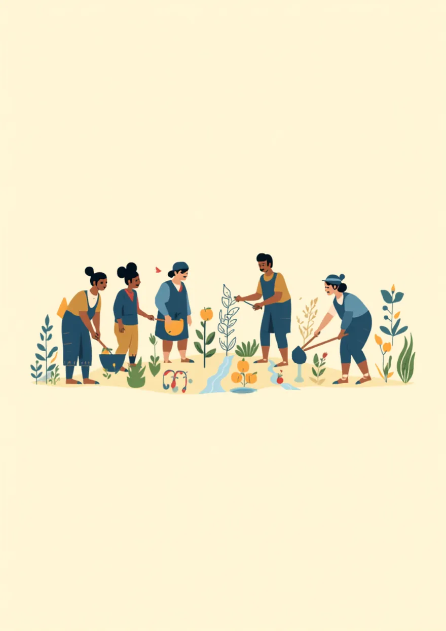コモンズの自治を表すイラスト