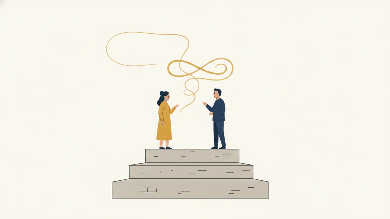 ORID(焦点会話法)を表すイラスト