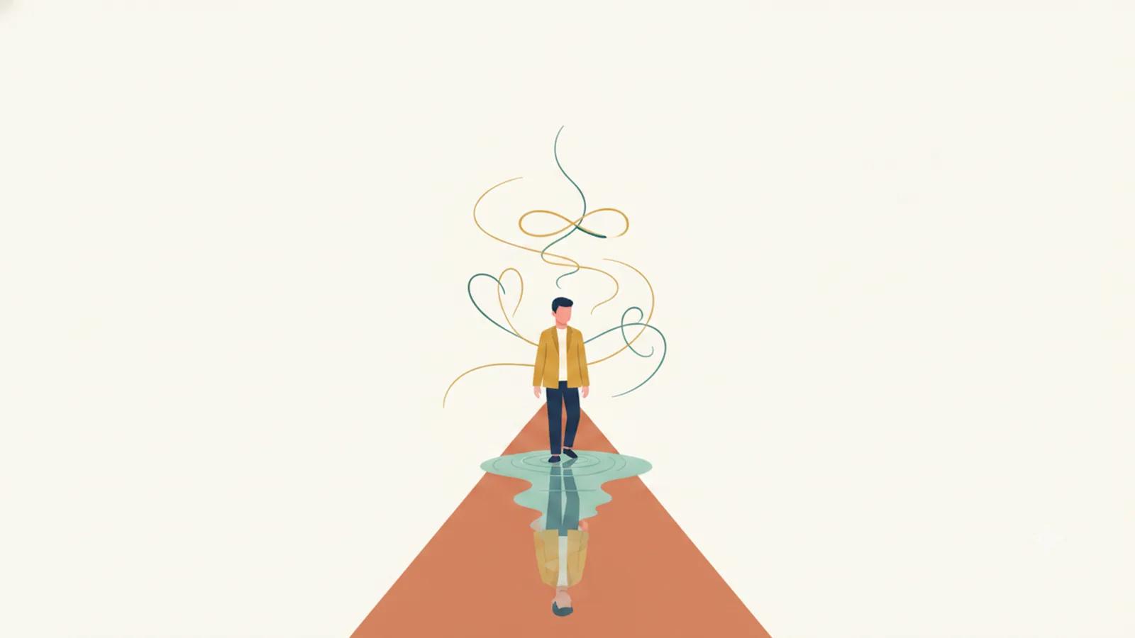 行為の中の省察/行為についての省察を表すイラスト